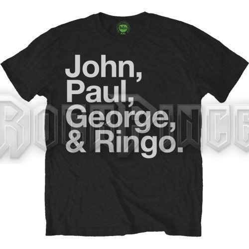 The Beatles - John, Paul, George & Ringo - unisex póló - BEATHBTEE08MB