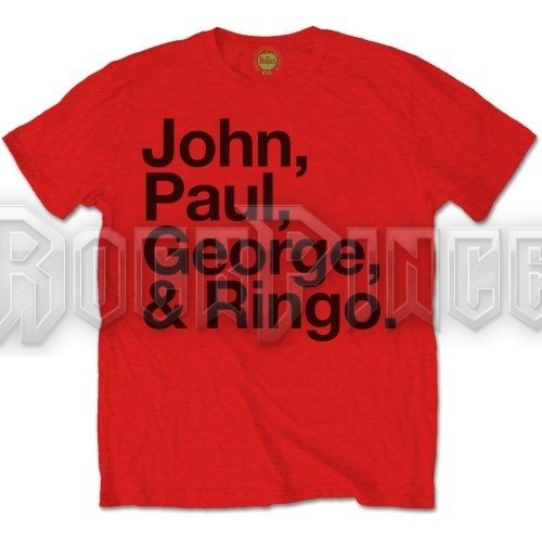 The Beatles - John, Paul, George & Ringo - unisex póló - BEATHBTEE08MR