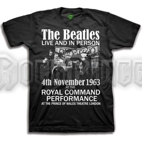 The Beatles - Live & in Person - unisex póló - BEAT63TEE116MB