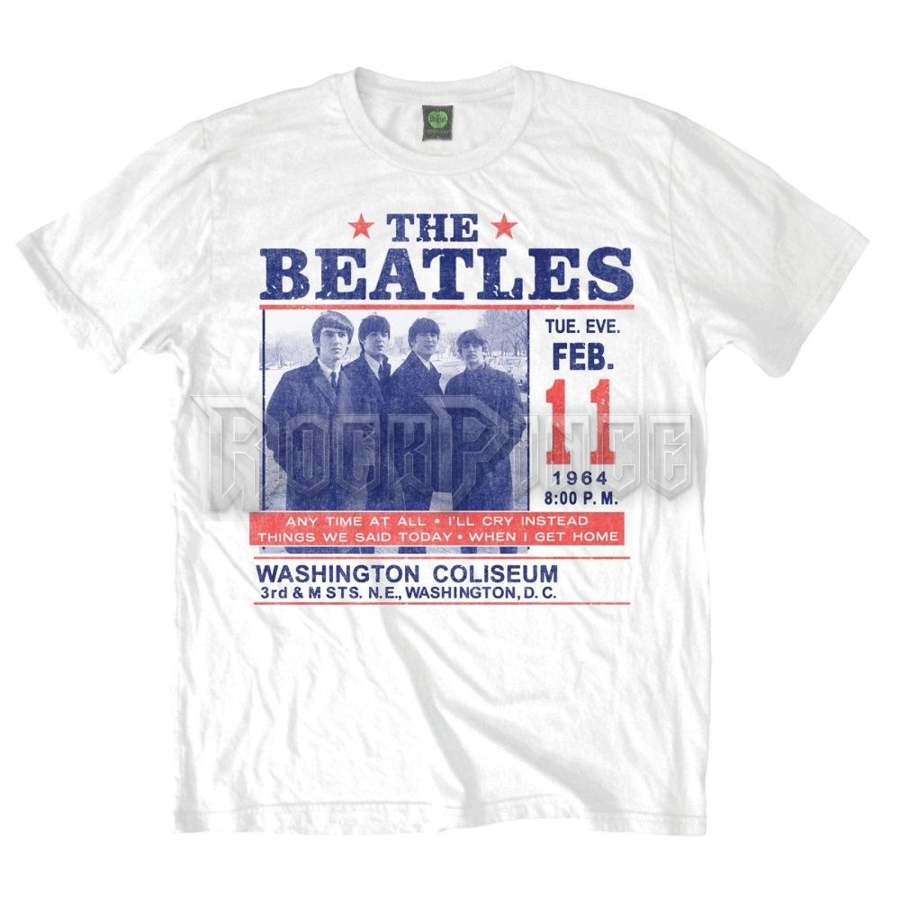 The Beatles - Washington Coliseum - unisex póló - BEATTEE166MW