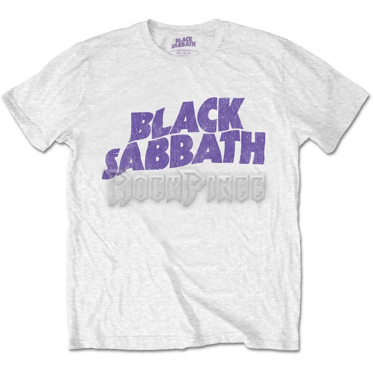 Black Sabbath - Wavy Logo Vintage - unisex póló - BSTSP04MW