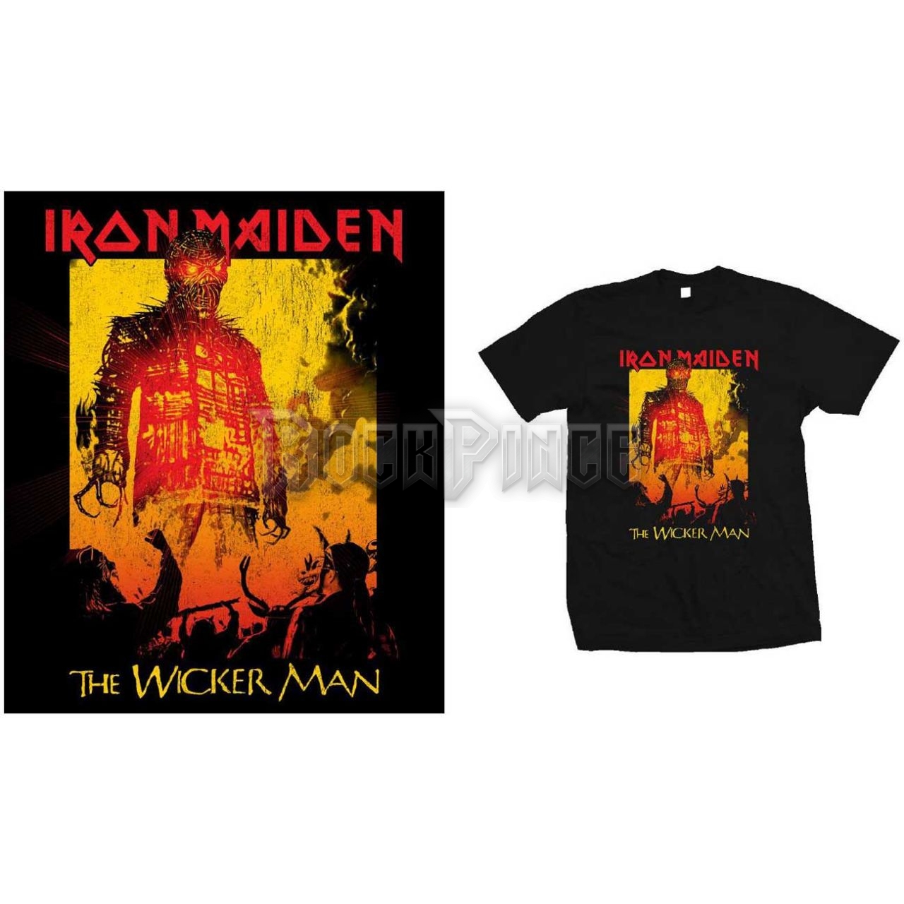 Iron Maiden - The Wicker Man Fire - unisex póló - IMTEE79MB