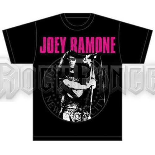 Joey Ramone - Mic Seal - unisex póló - JRTEE01MB