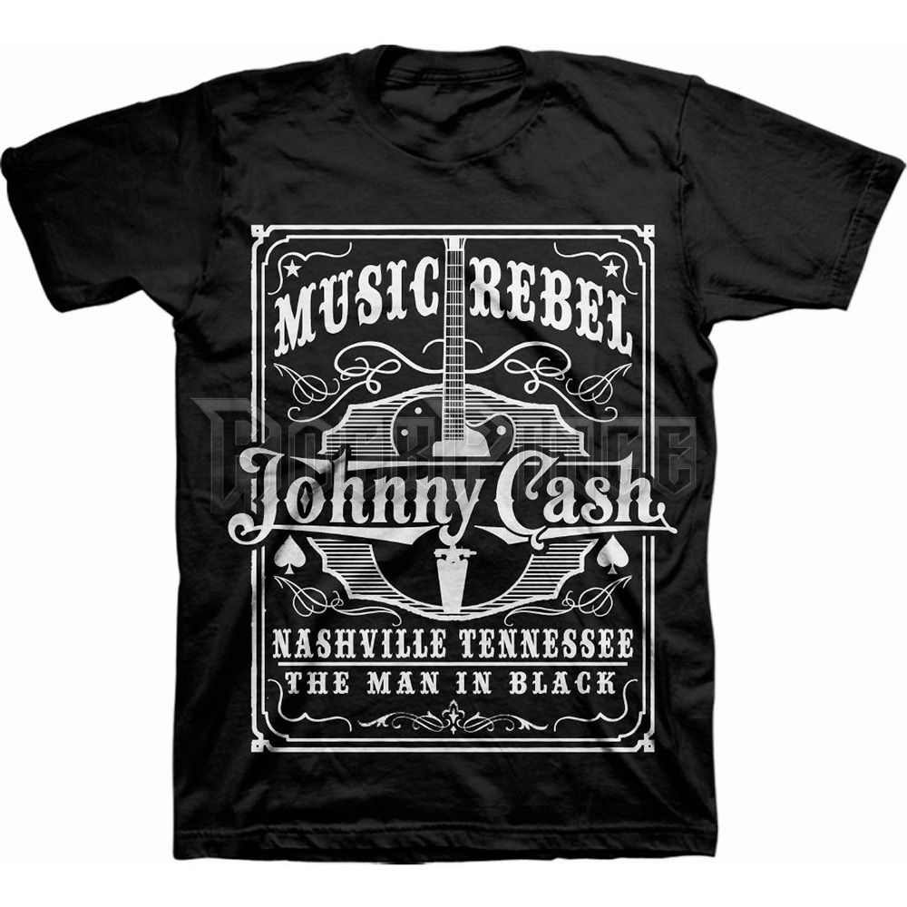 Johnny Cash - Music Rebel - unisex póló - BILMAR00194