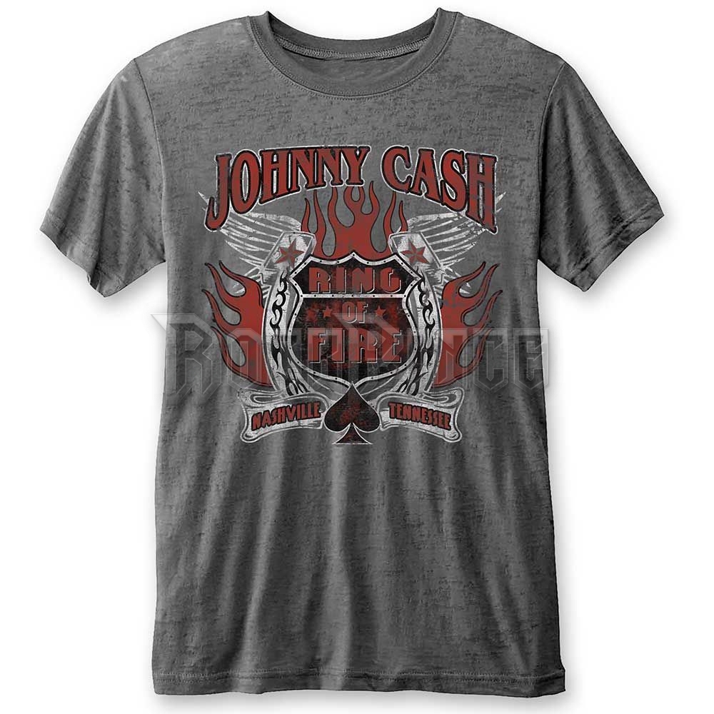 Johnny Cash - Ring of Fire - unisex póló - JCBO01MC
