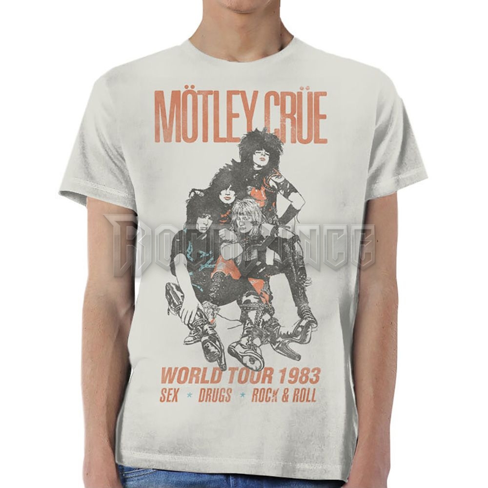 Mötley Crüe - World Tour Vintage - unisex póló - MOTTEE22MNC
