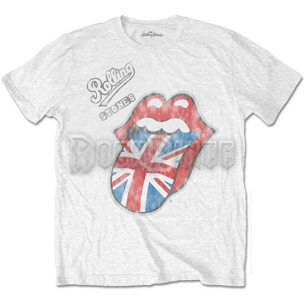 The Rolling Stones - Vintage British Tongue - unisex póló - RSTS16MW / RSTSP16MW