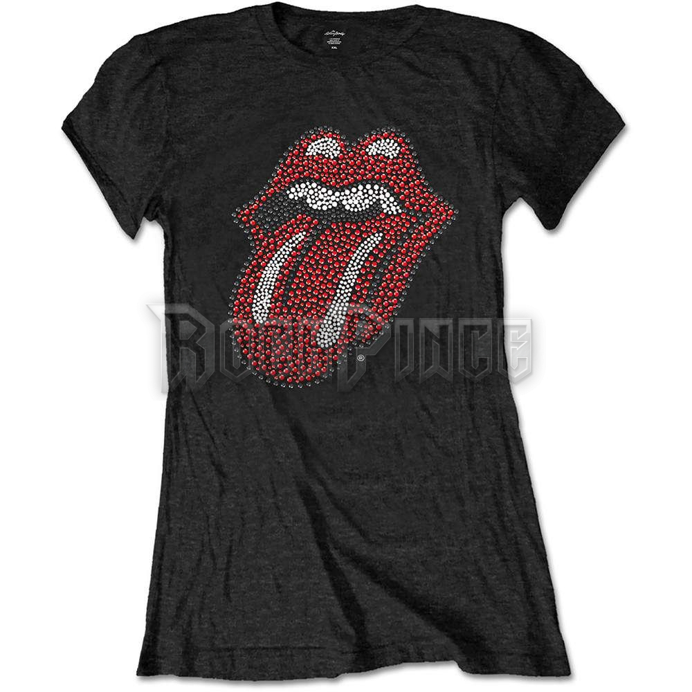 The Rolling Stones - Classic Tongue (DIAMANTE) - női póló - RSTEE29LB