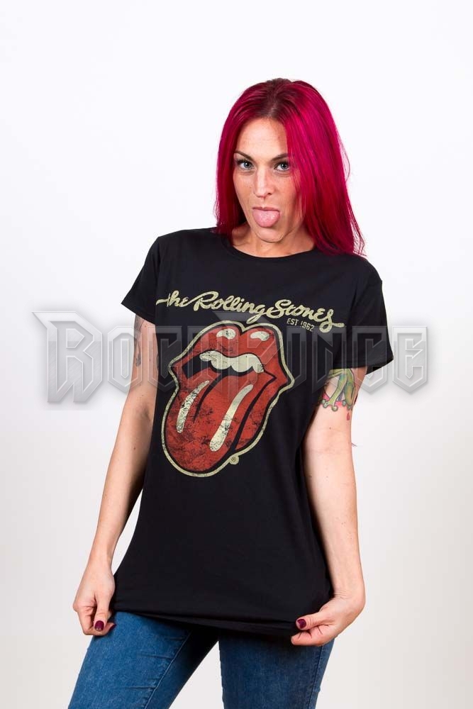 The Rolling Stones - Plastered Tongue - női póló - RSTEE10LB