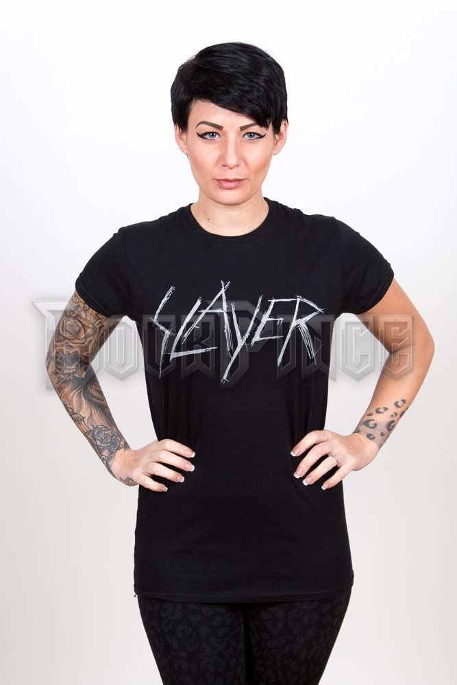 Slayer - Scratchy Logo - női póló - SLAYTEE23LB