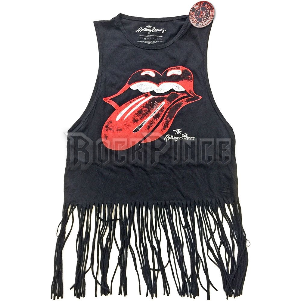 The Rolling Stones: Vintage Tongue Logo - rojtos női trikó - RSTVT01LB