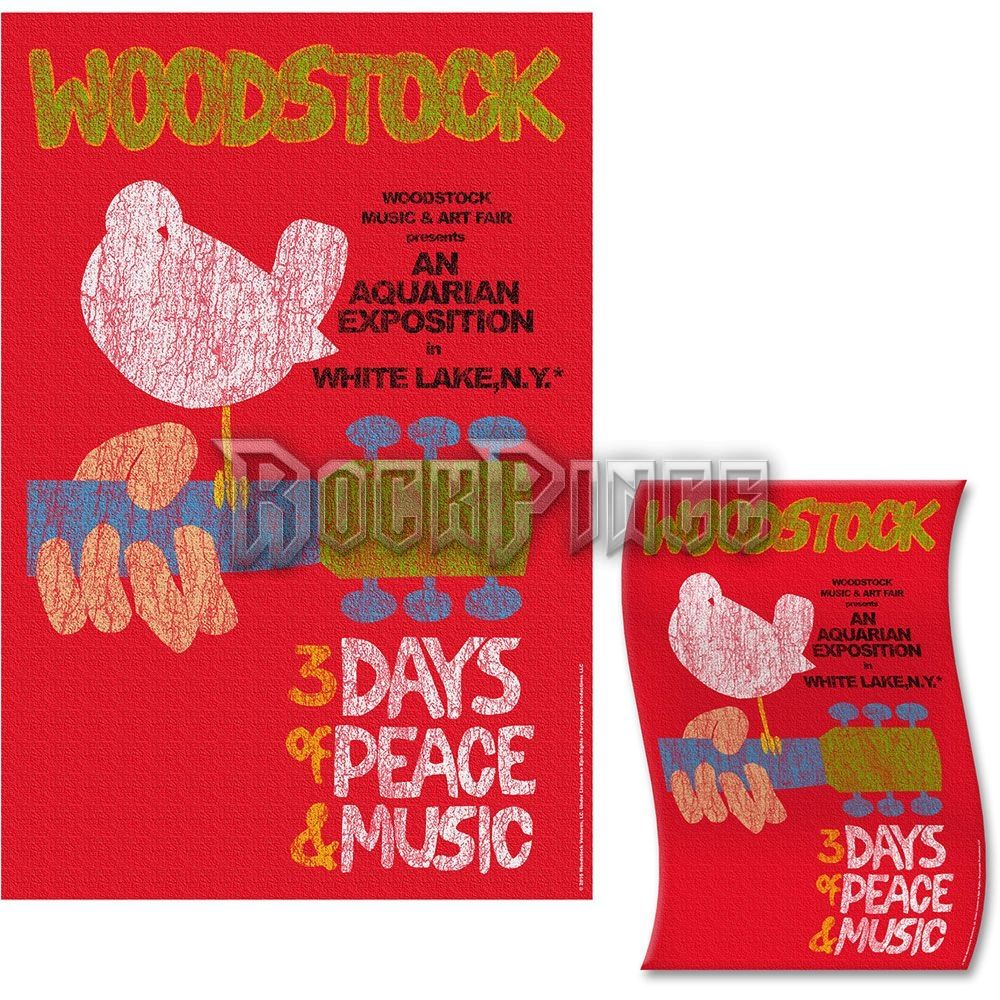 Woodstock: Classic Vintage Poster - Textil Poszter / Zászló - WOODPOST01