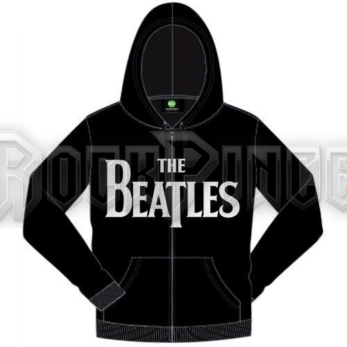 The Beatles - Drop T Logo - unisex cipzáras kapucnis pulóver - BEATHOOD01