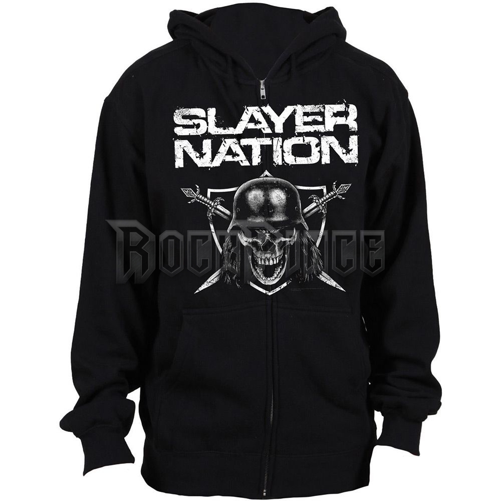 Slayer - Slayer Nation - unisex cipzáras kapucnis pulóver - SLAYHOOD02MB