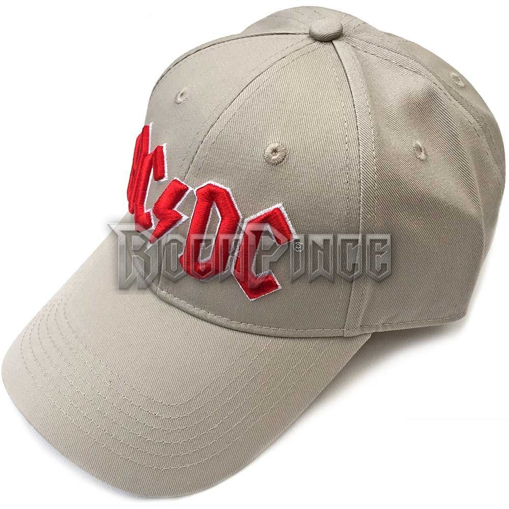 AC/DC: Red Logo (Homok) - baseball sapka - ACDCCAP02S