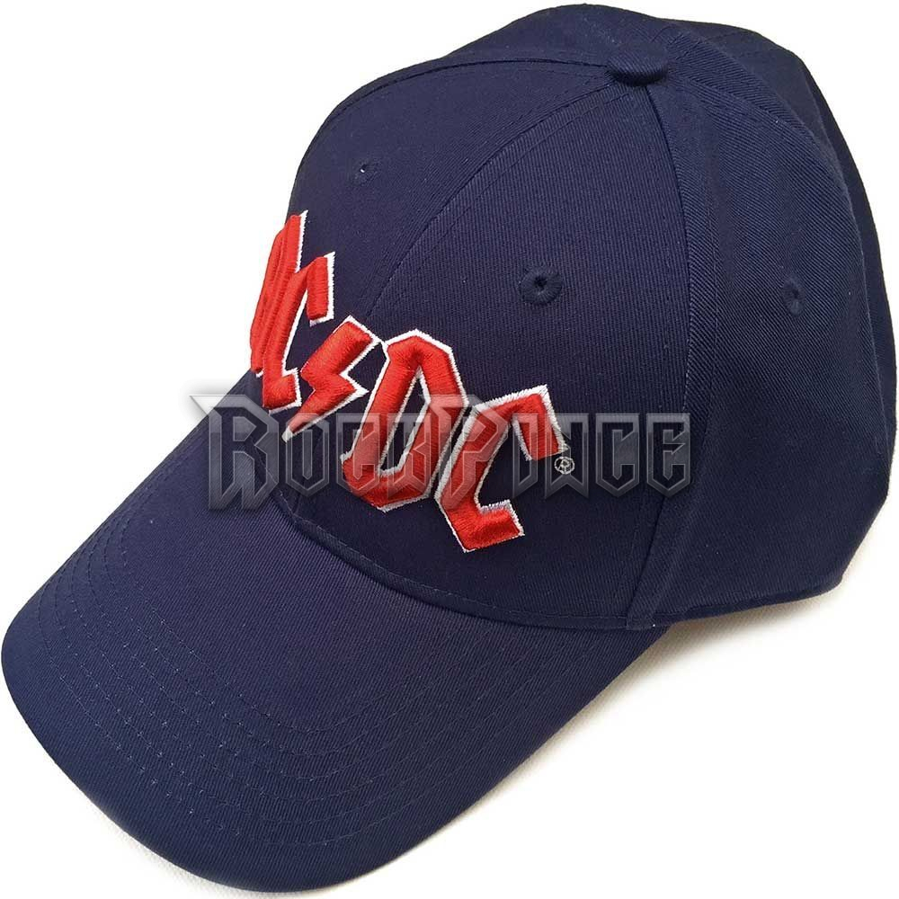 AC/DC: Red Logo (Tengerészkék) - baseball sapka - ACDCCAP02N