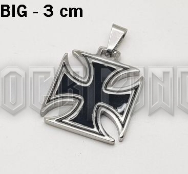 Black Maltese Iron Cross BIG - acél medál /3 cm/