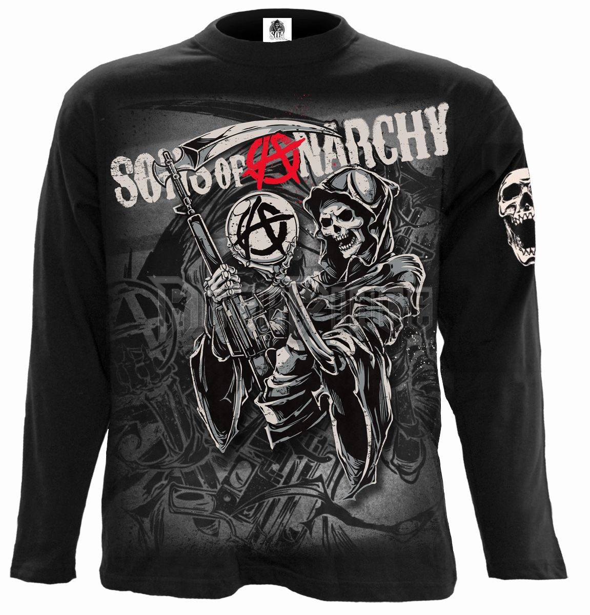 Sons of Anarchy - REAPER MONTAGE - Longsleeve T-Shirt Black - G102M301