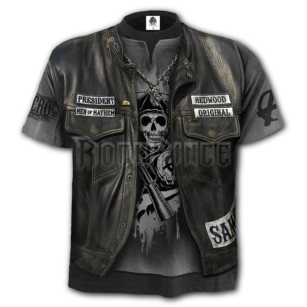 Sons of Anarchy - JAX WRAP - Allover T-Shirt Black - G101M105