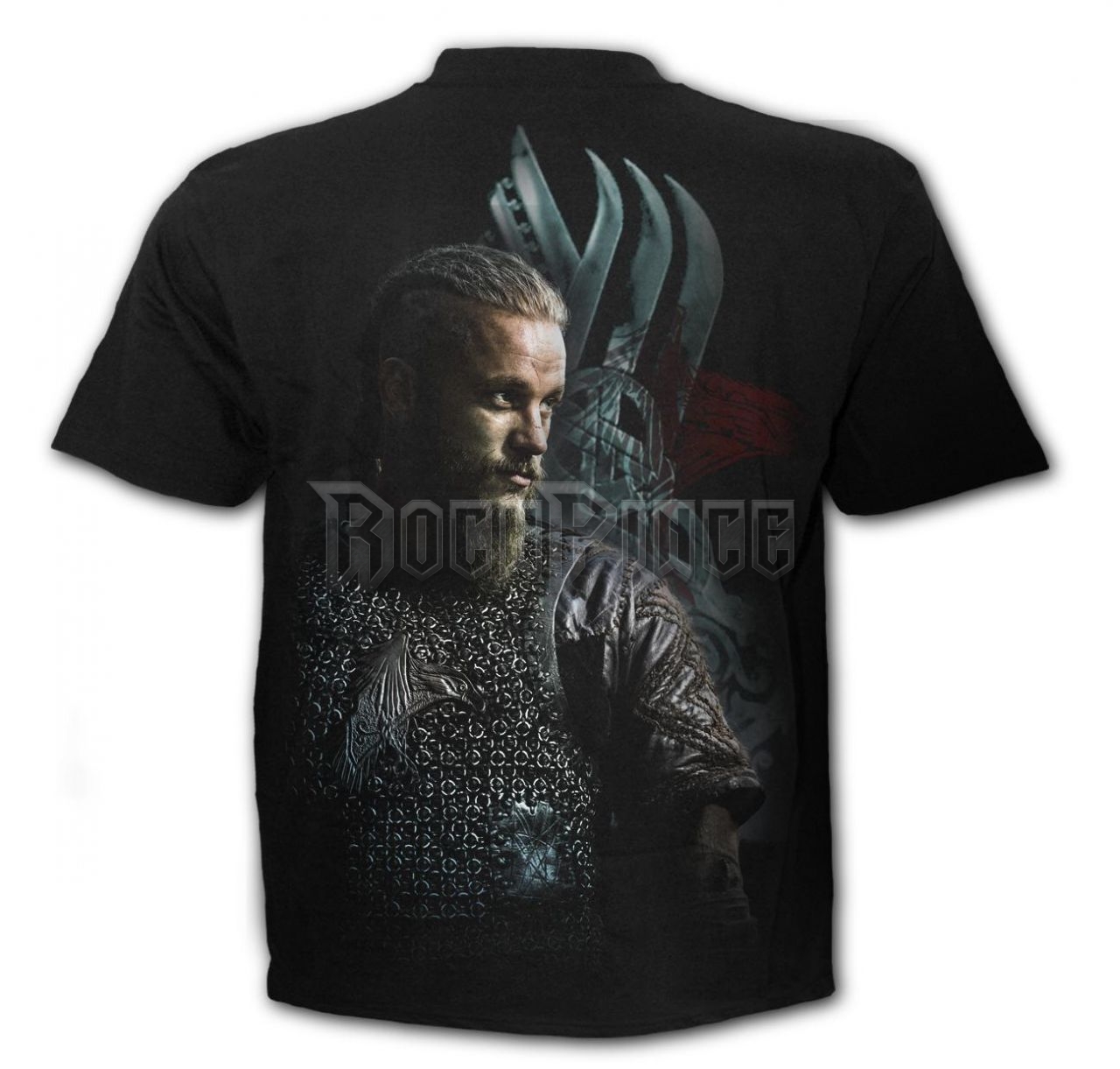 Vikings - RAGNAR FACE - T-Shirt Black - G201M101