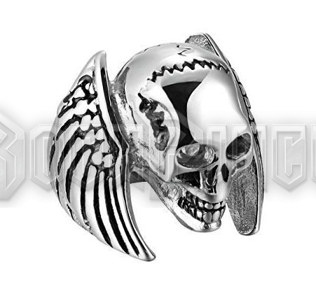 Winged Skull - acél gyűrű