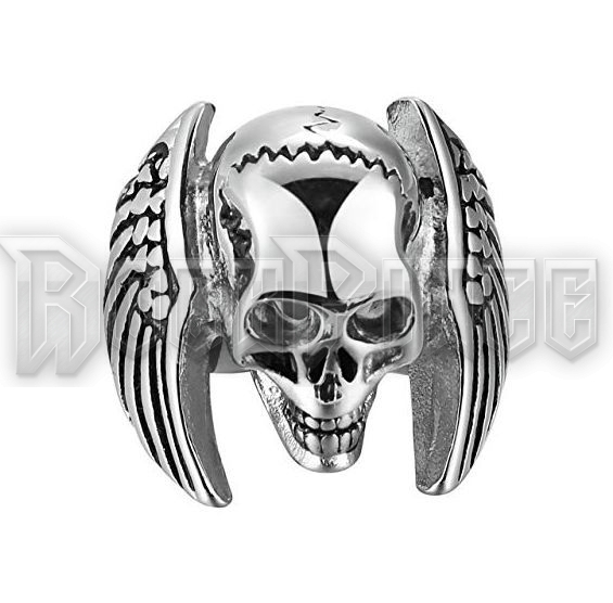 Winged Skull - acél gyűrű