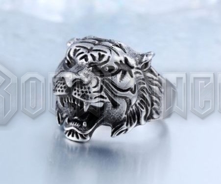 Tiger Head - acél gyűrű