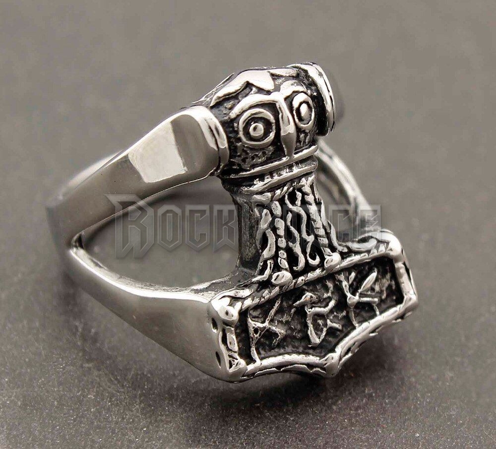 Viking Thor Hammer - acél gyűrű