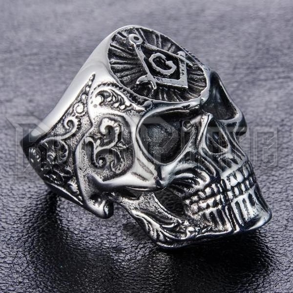 Masonic Skull - acél gyűrű
