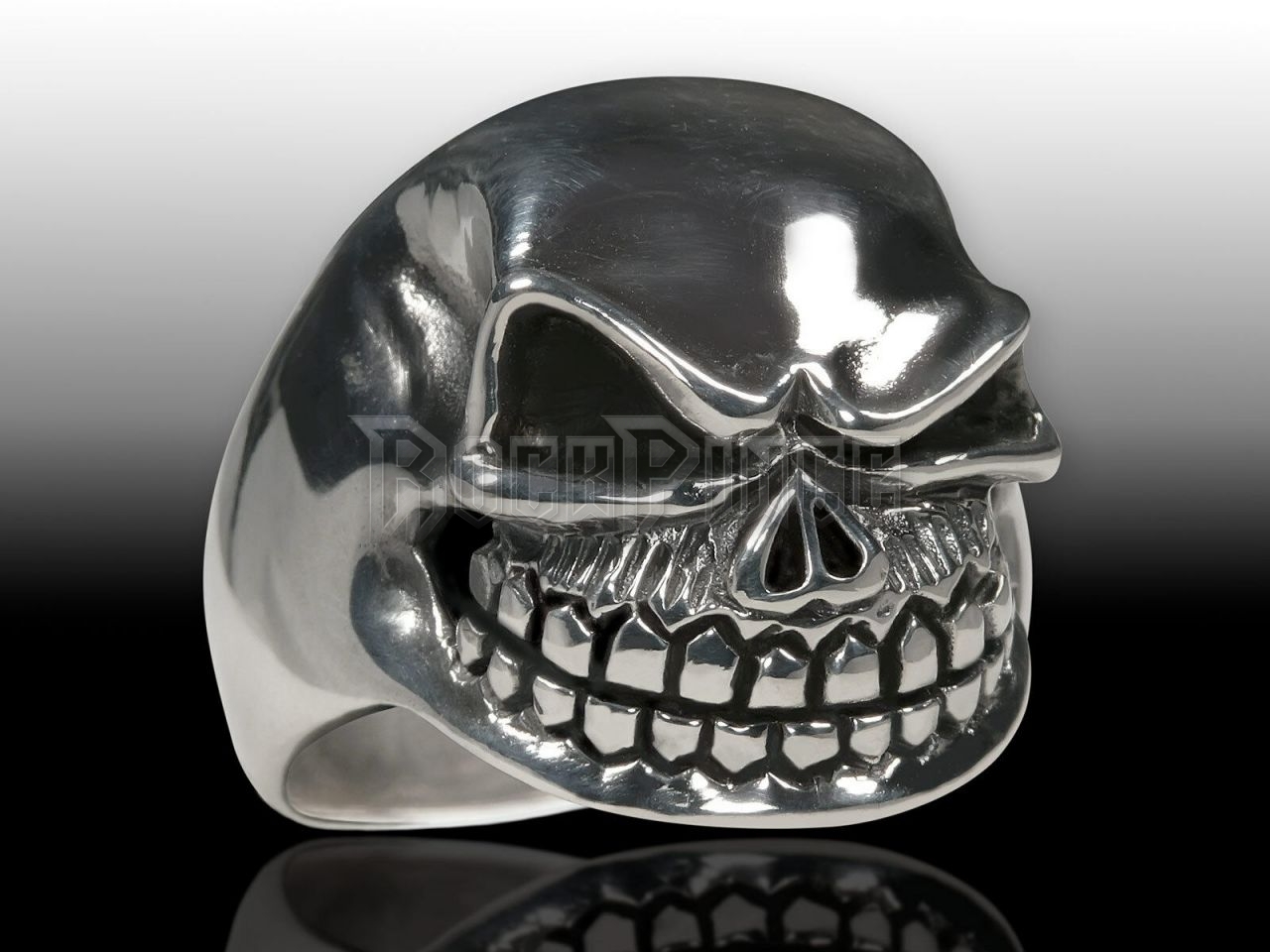Nasty Grinning Skull - acél gyűrű