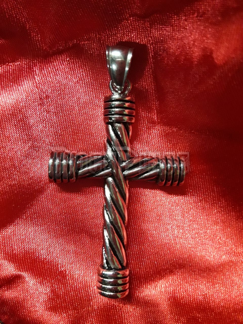 Wire Rope Cross - acél medál