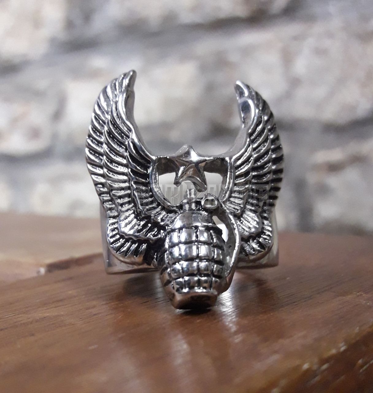 Winged Grenade - acél gyűrű