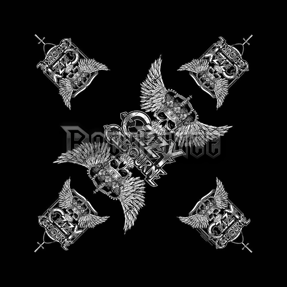 Ozzy Osbourne - Skull & Wings - Kendő/Bandana - B082