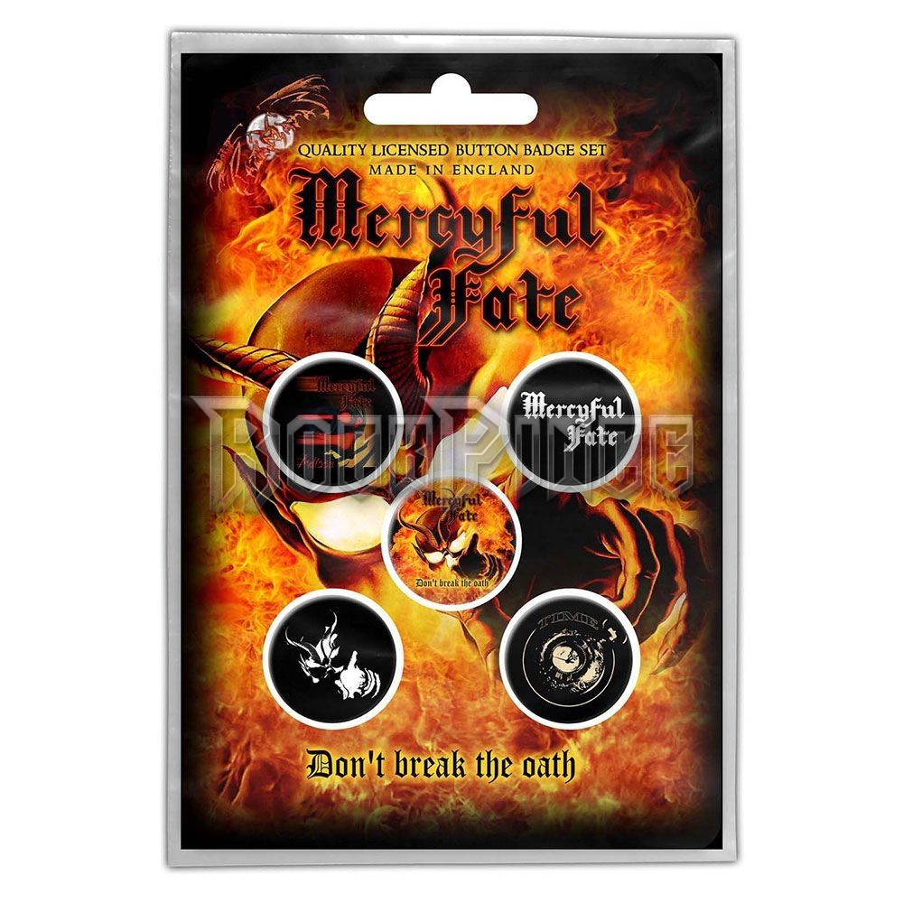 Mercyful Fate: Don’t Break the Oath - 5 db-os kitűző szett - BB046