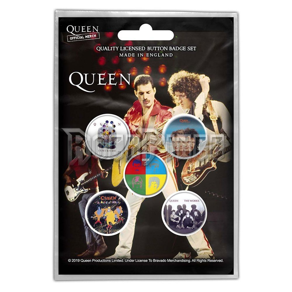 Queen: Later Albums - 5 db-os kitűző szett - BB051