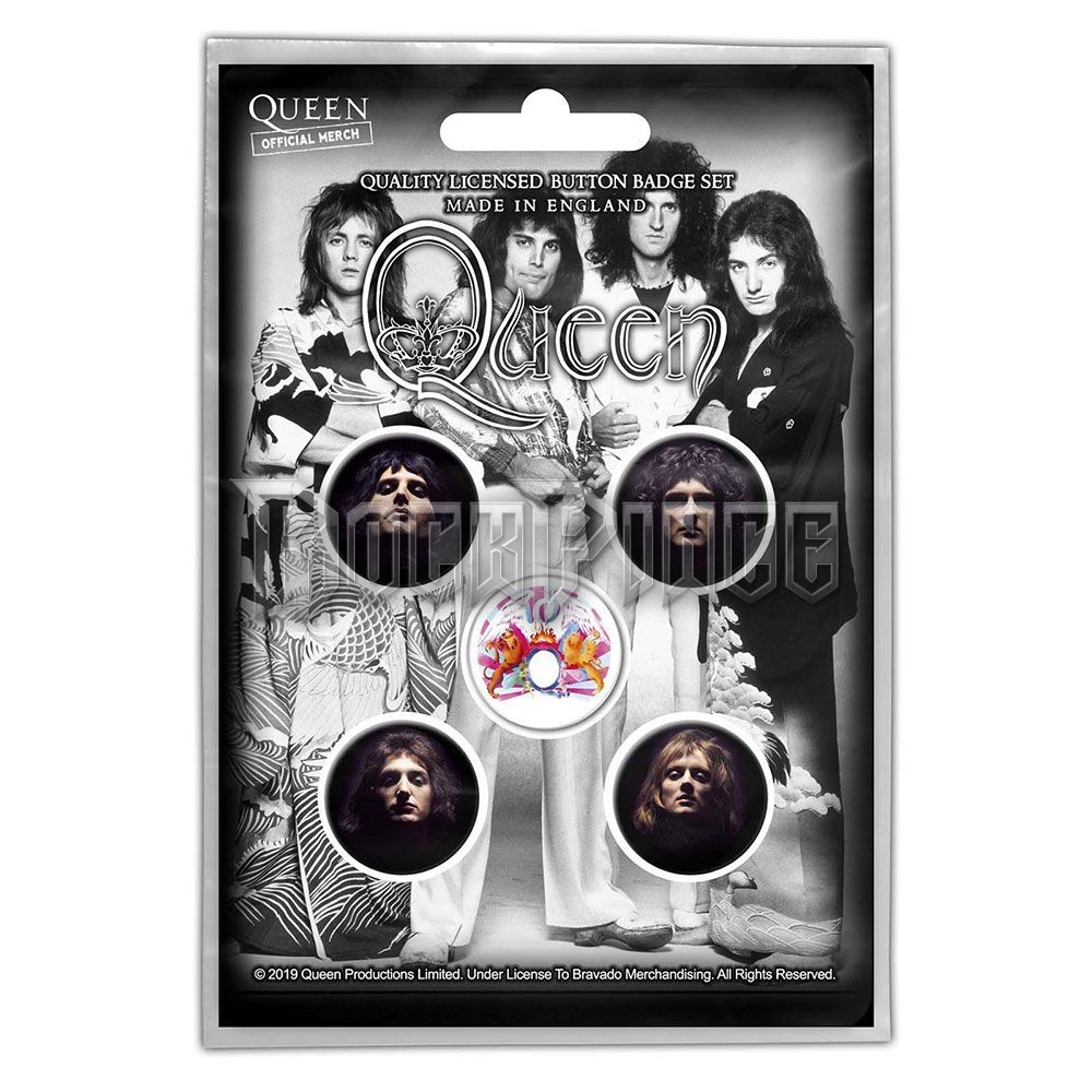 Queen: Faces - 5 db-os kitűző szett - BB052