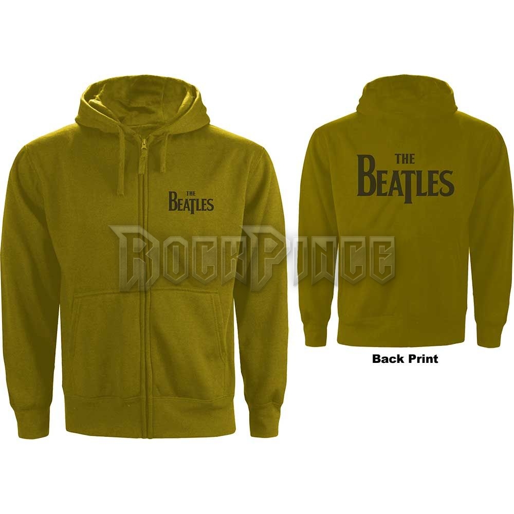 The Beatles - Drop T Logo - unisex cipzáras kapucnis pulóver - BEATHOOD11MGR