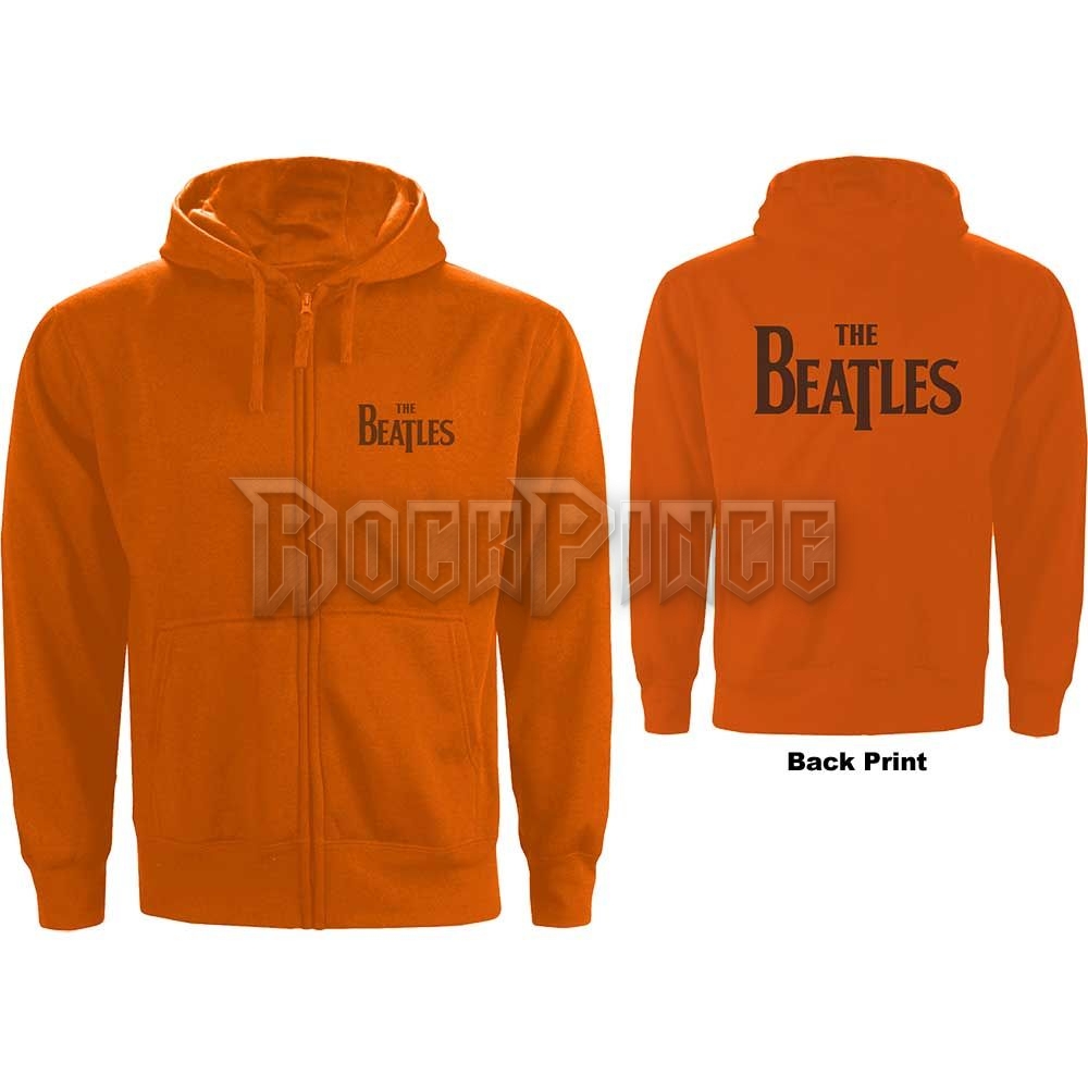 The Beatles - Drop T Logo - unisex cipzáras kapucnis pulóver - BEATHOOD11MO