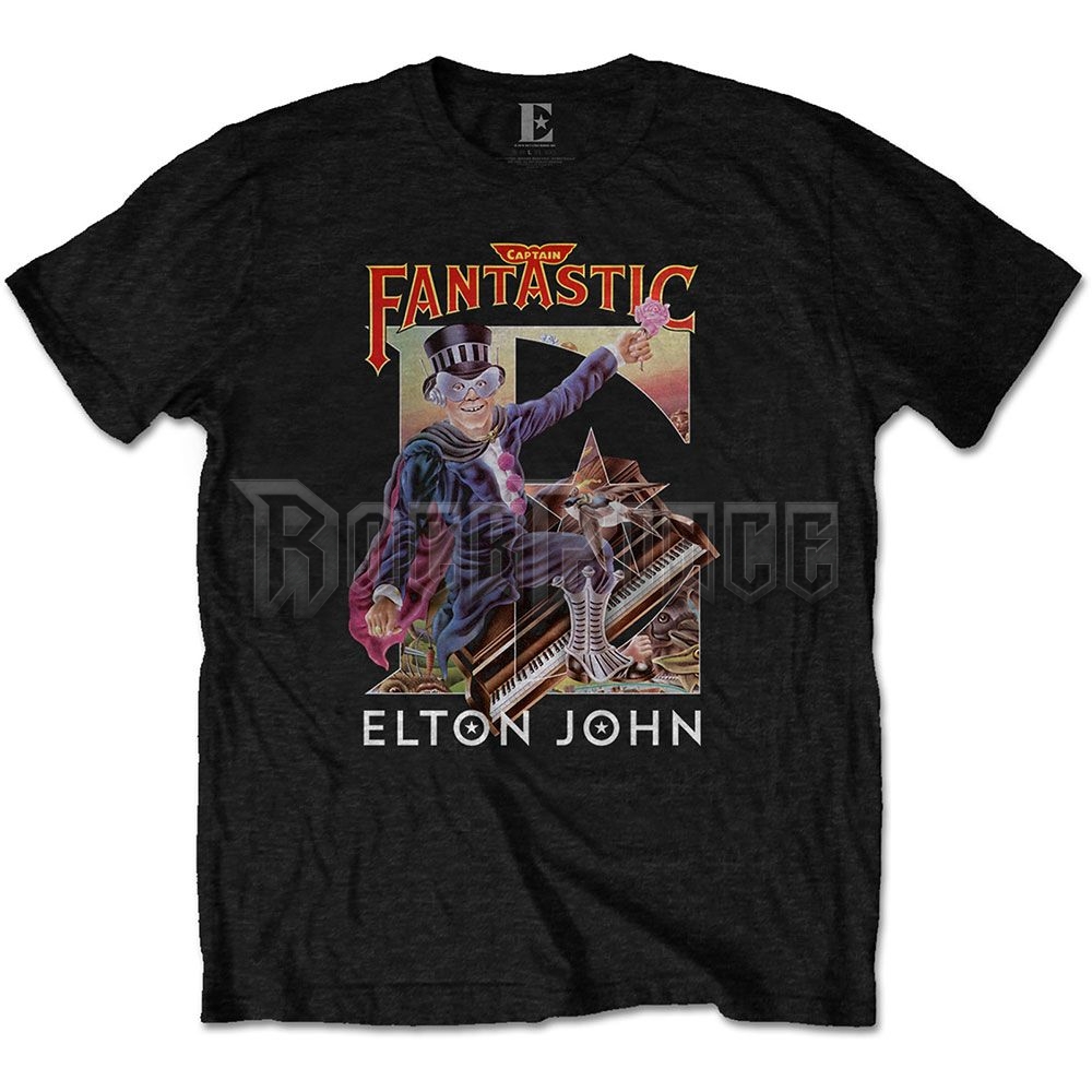Elton John - Captain Fantastic - unisex póló - EJTEE11MB