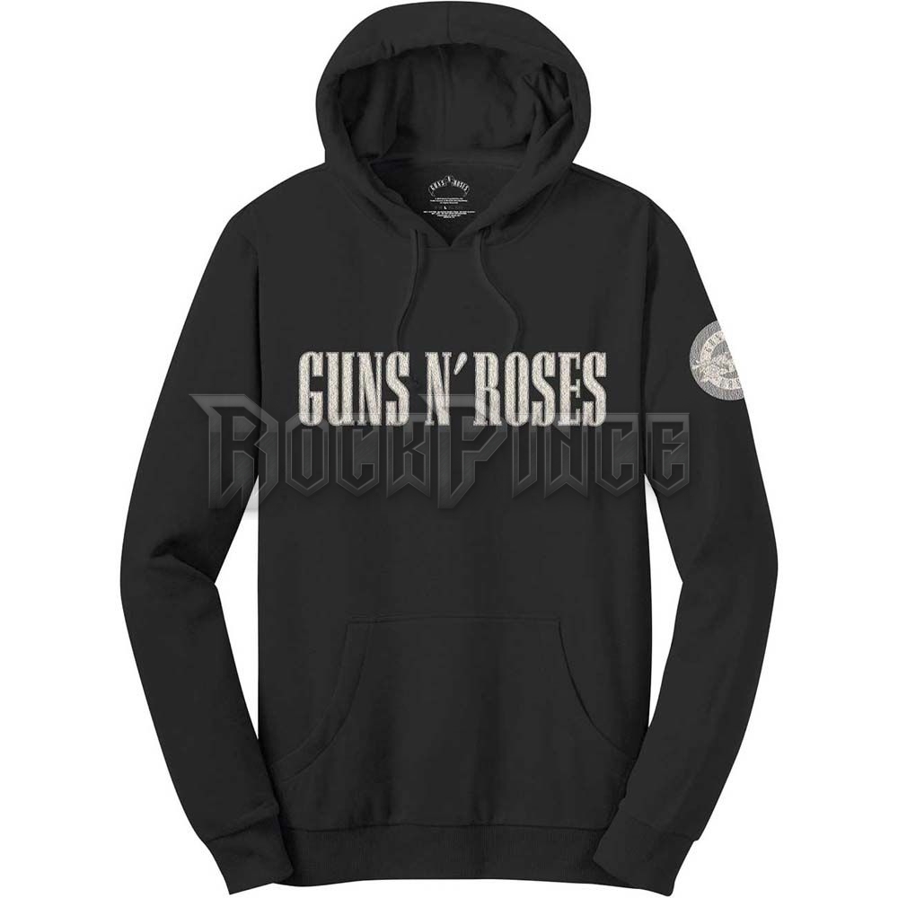 Guns N' Roses - Logo & Bullet Circle (Applique Motifs) - unisex kapucnis pulóver - GNRAPQHD01MB