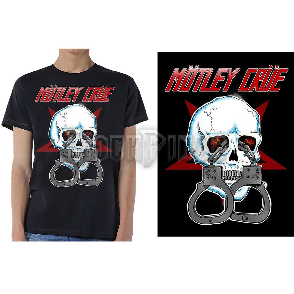Mötley Crüe - Skull Cuffs 2 - unisex póló - MOTTEE36MB