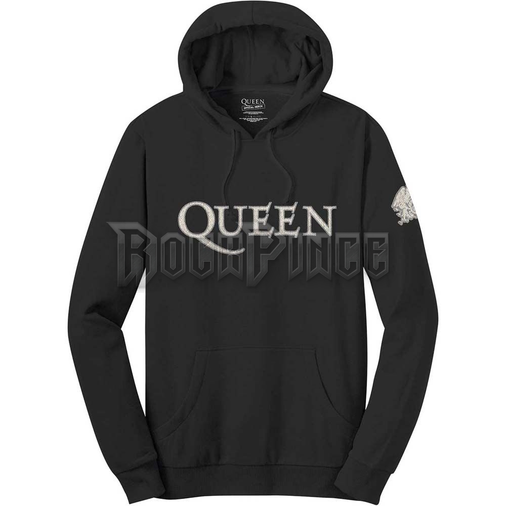 Queen - Logo & Crest (Applique Motifs) - unisex kapucnis pulóver - QUAPQHD01MB
