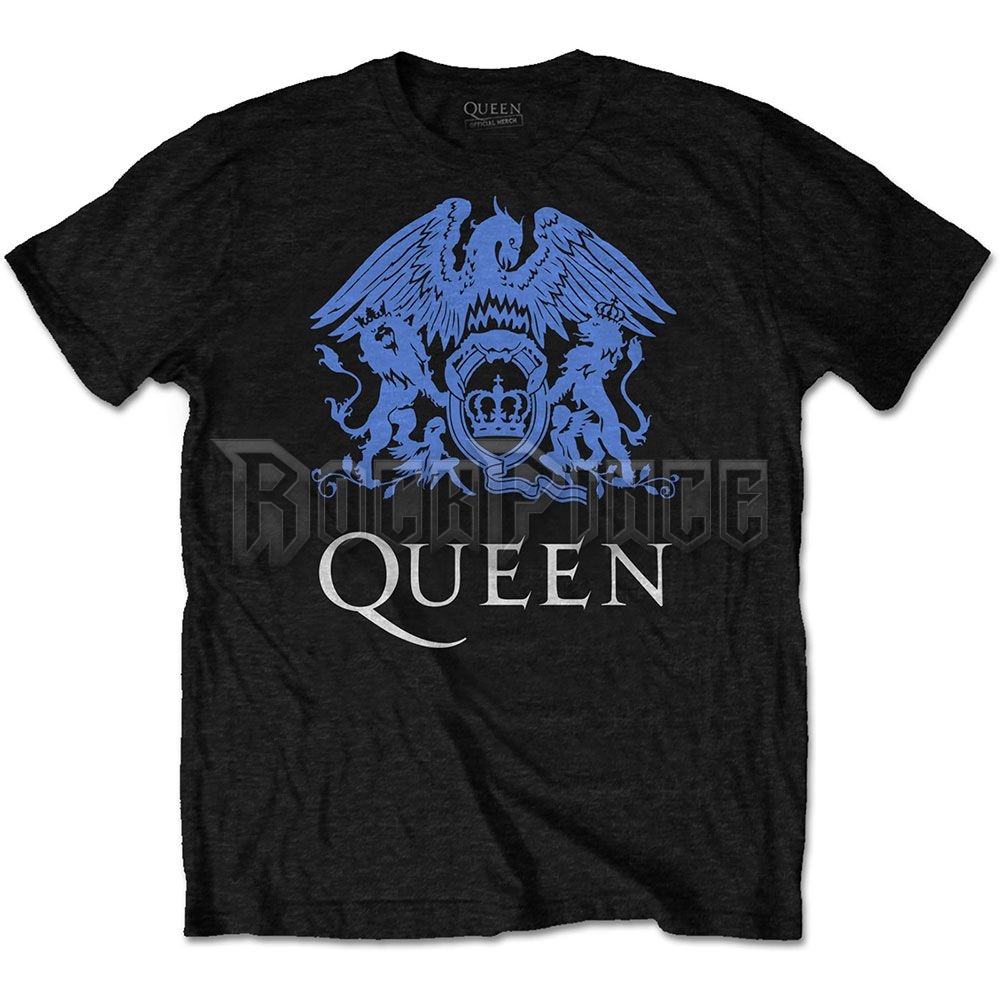 Queen - Blue Crest - unisex póló - QUTS42MB