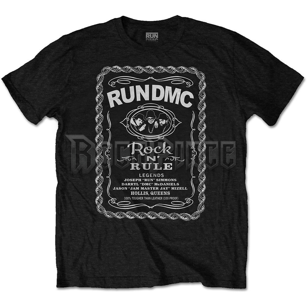 Run DMC - Rock N' Rule Whiskey Label - unisex póló - RDMCTS12MB
