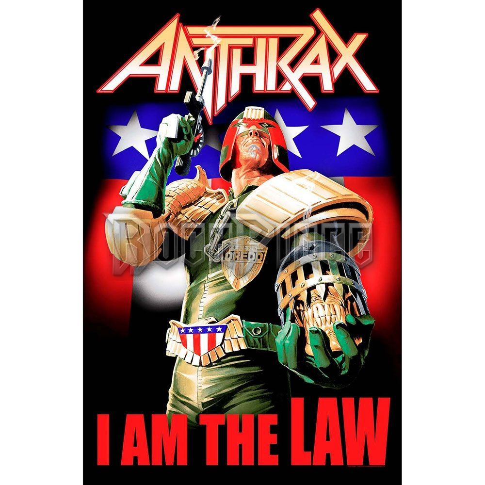 Anthrax: I Am The Law - Textil poszter / Zászló - TP084