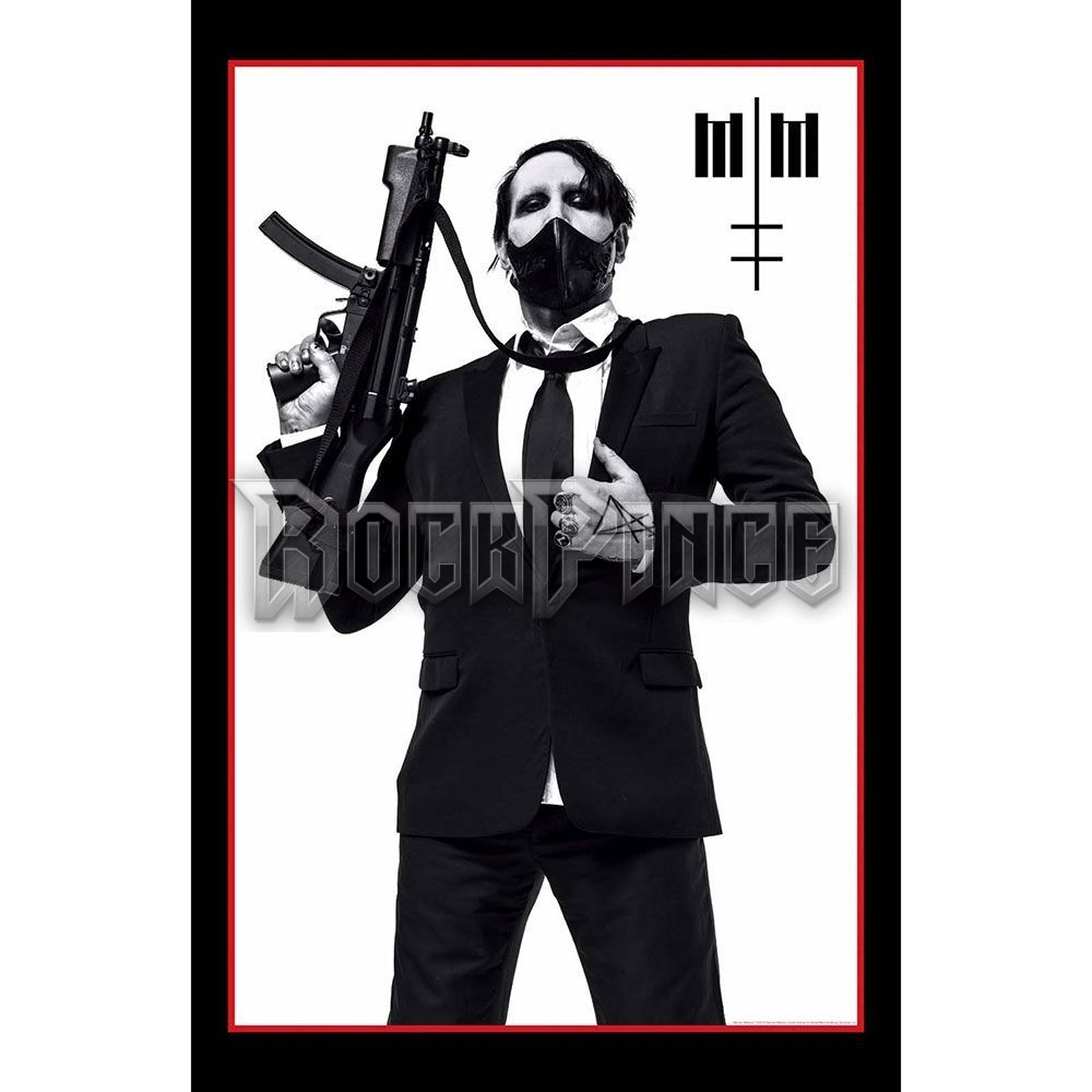 Marilyn Manson: Machine Gun - Textil poszter / Zászló - TP170