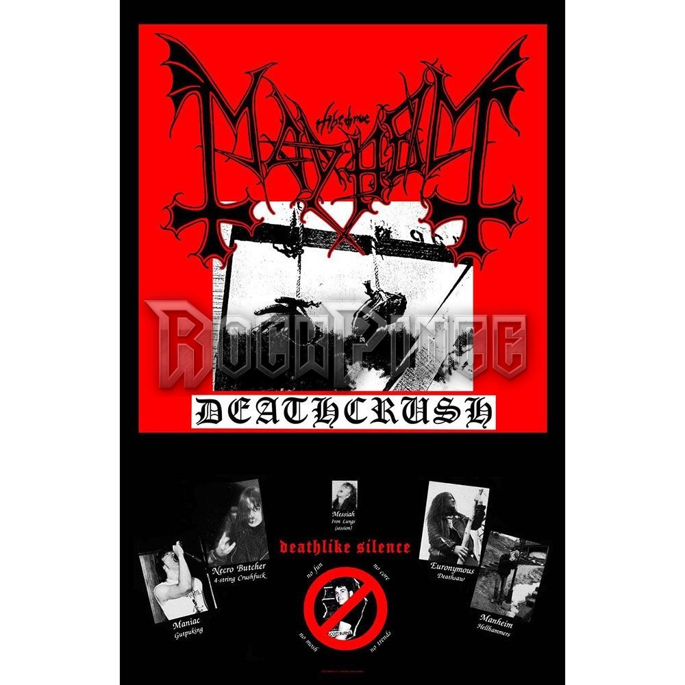 Mayhem: Deathcrush - Textil poszter / Zászló - TP172