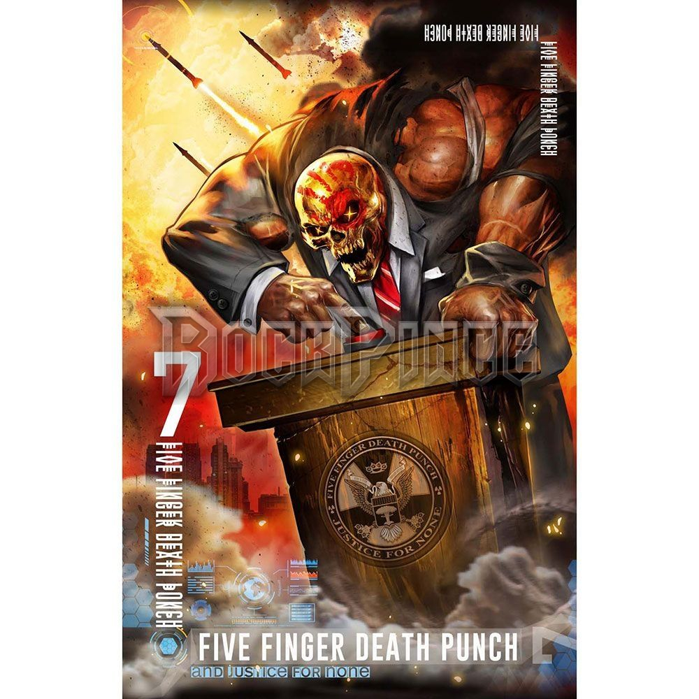 Five Finger Death Punch: And Justice For None - Textil poszter / Zászló - TP174