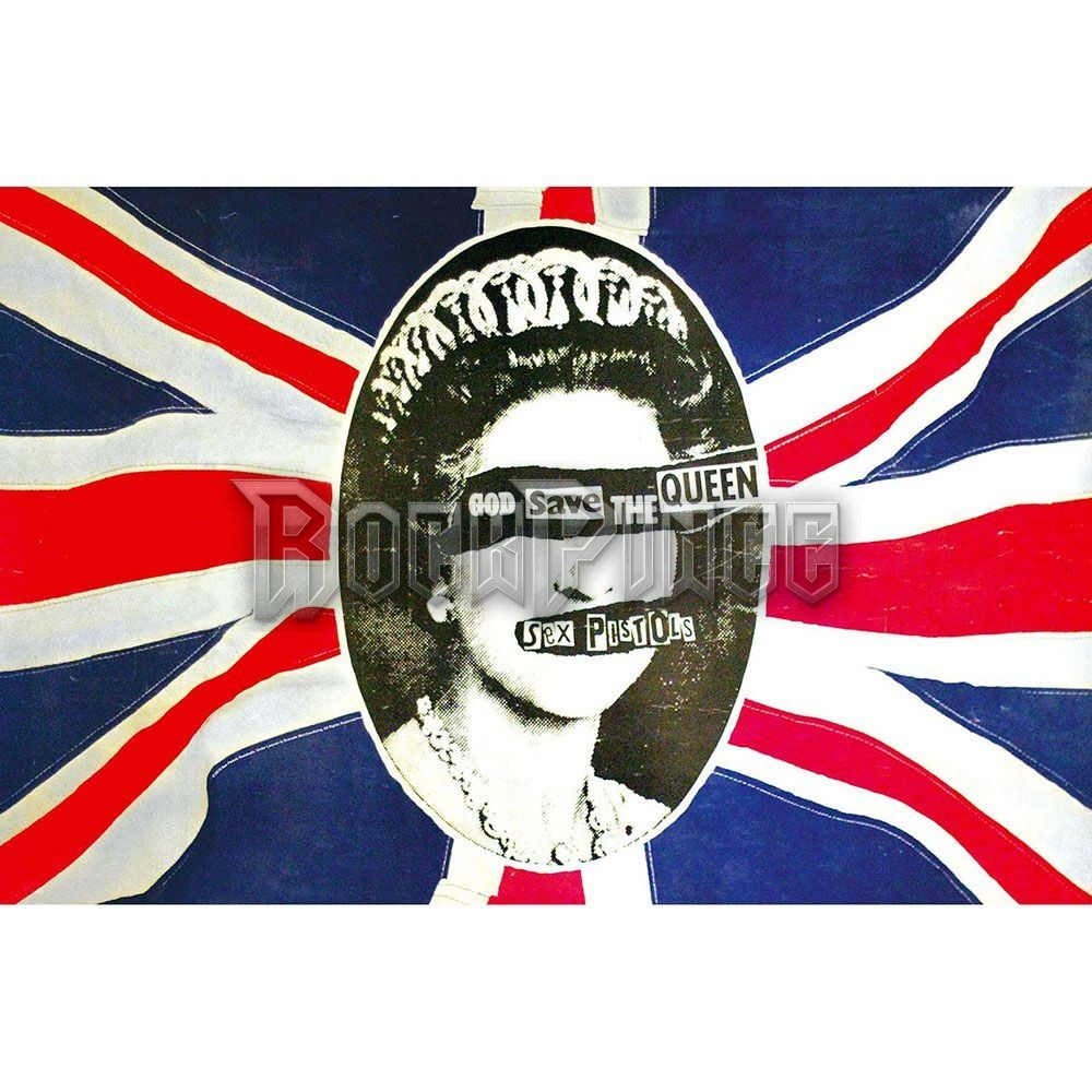 The Sex Pistols: God Save The Queen - Textil poszter / Zászló - TP203