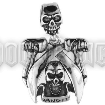 Bandit Skull Cross Swords - acél medál